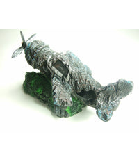 Decorazione Per Acquario Rottame Aereo Con Elica Resina Pesci Acqua Ornamento         