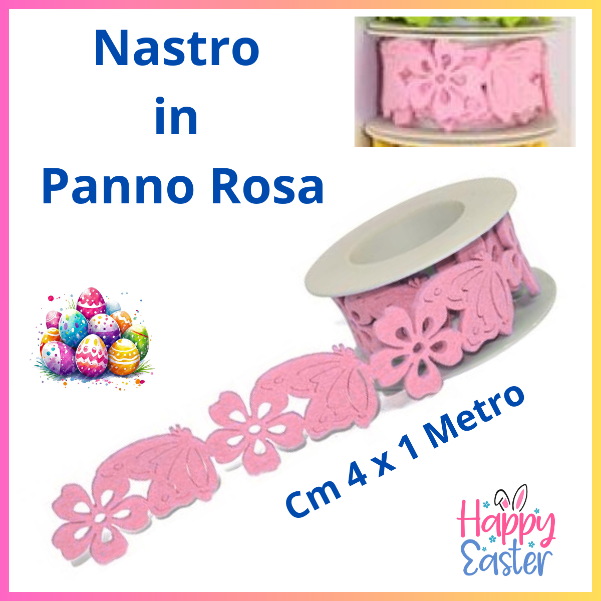 Decorazioni buona  pasqua addobbi pasquali nastro nastrini addobbi rosa casa