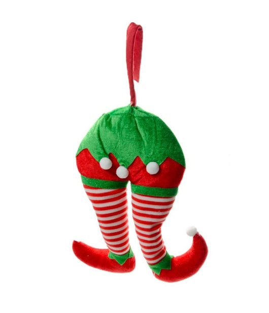 Decorazioni Di Natale Gambe Elfo Righe Addobbo Per Albero Di Natale Dim. 30x40h         