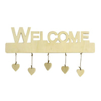 Decorazioni "Welcome"con cuori pendenti 45x13 Vacchetti