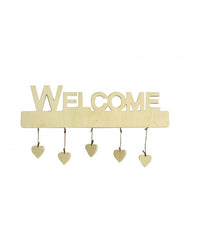 Decorazioni "Welcome"con cuori pendenti 45x13 Vacchetti