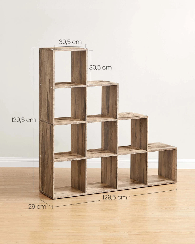 Scaffale portaoggetti a scala con 6 scomparti per libreria soggiorno camera da letto bianco 12_0005764