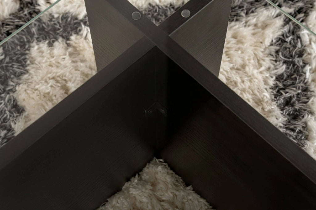Kallias, Tavolino da Salotto Portariviste, 105x65x30h cm Nero