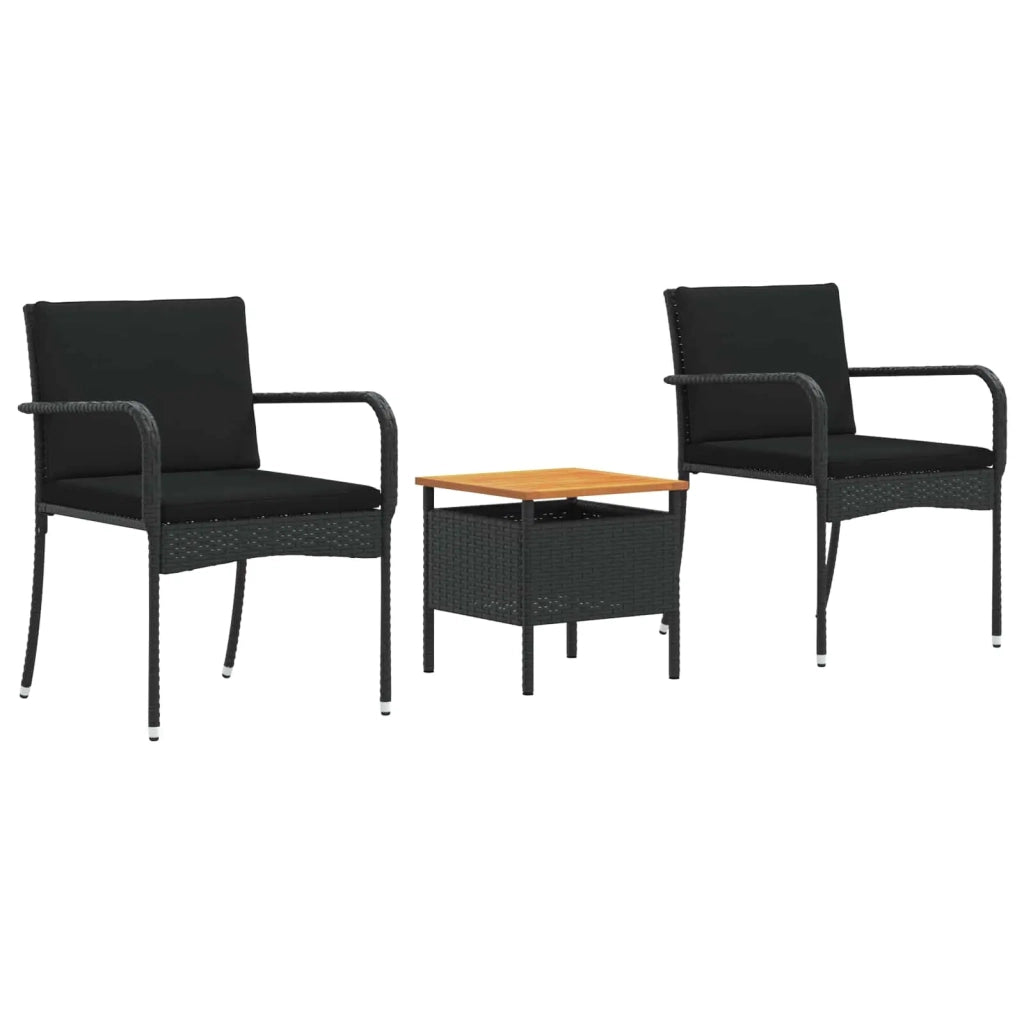 Set da giardino Nero polyrattan 42025109