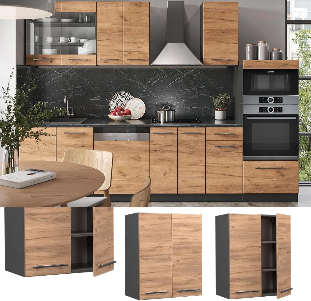 Pensile da cucina Fame-Line, Quercia dorata, 60 cm, per la combinazione con altri moduli della serie Fame-Line