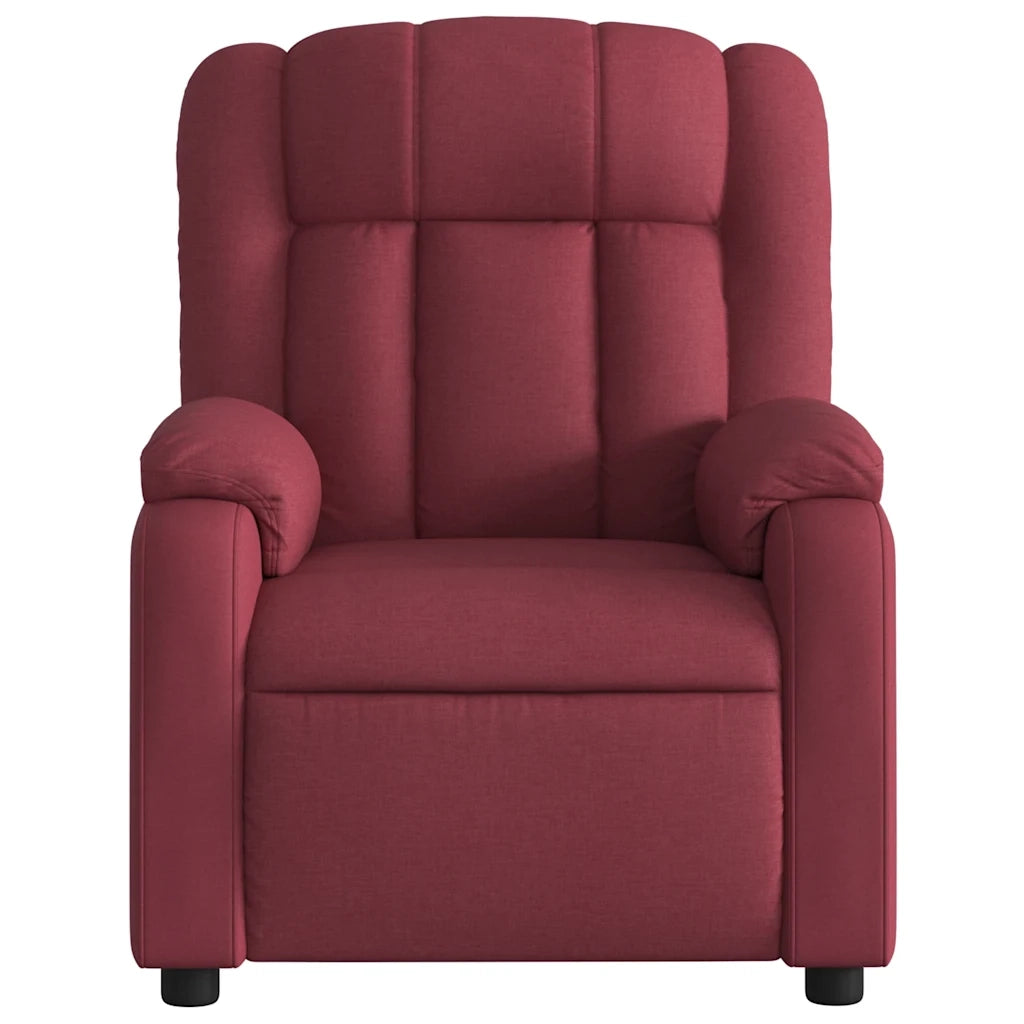 Poltrona Elettrica Reclinabile Rosso Vino in Tessuto 3205295