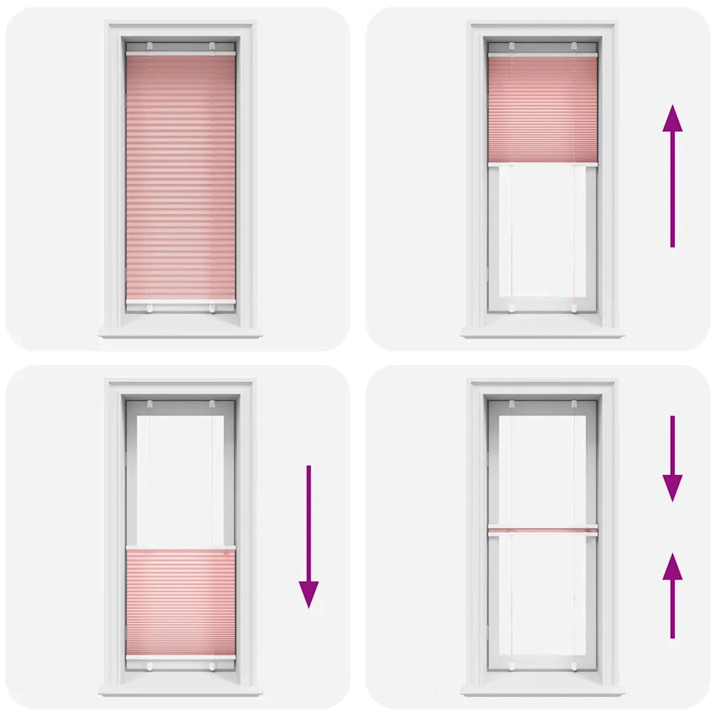 Tenda Plissettata Rosa 60x150 cm Larghezza Tessuto 59,4 cm