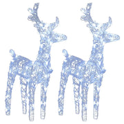 Renne di Natale 2 pz Bianco Freddo 80 LED-Luci decorative natalizie in Acrilico