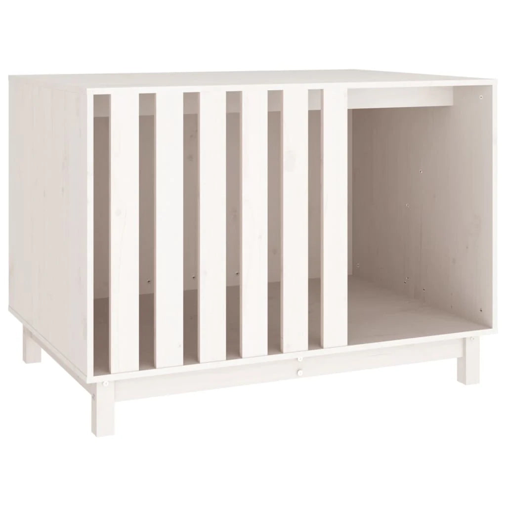 Cuccia per cani 100 x 70 x 72 cm in legno massello di pino bianco 02_0043435