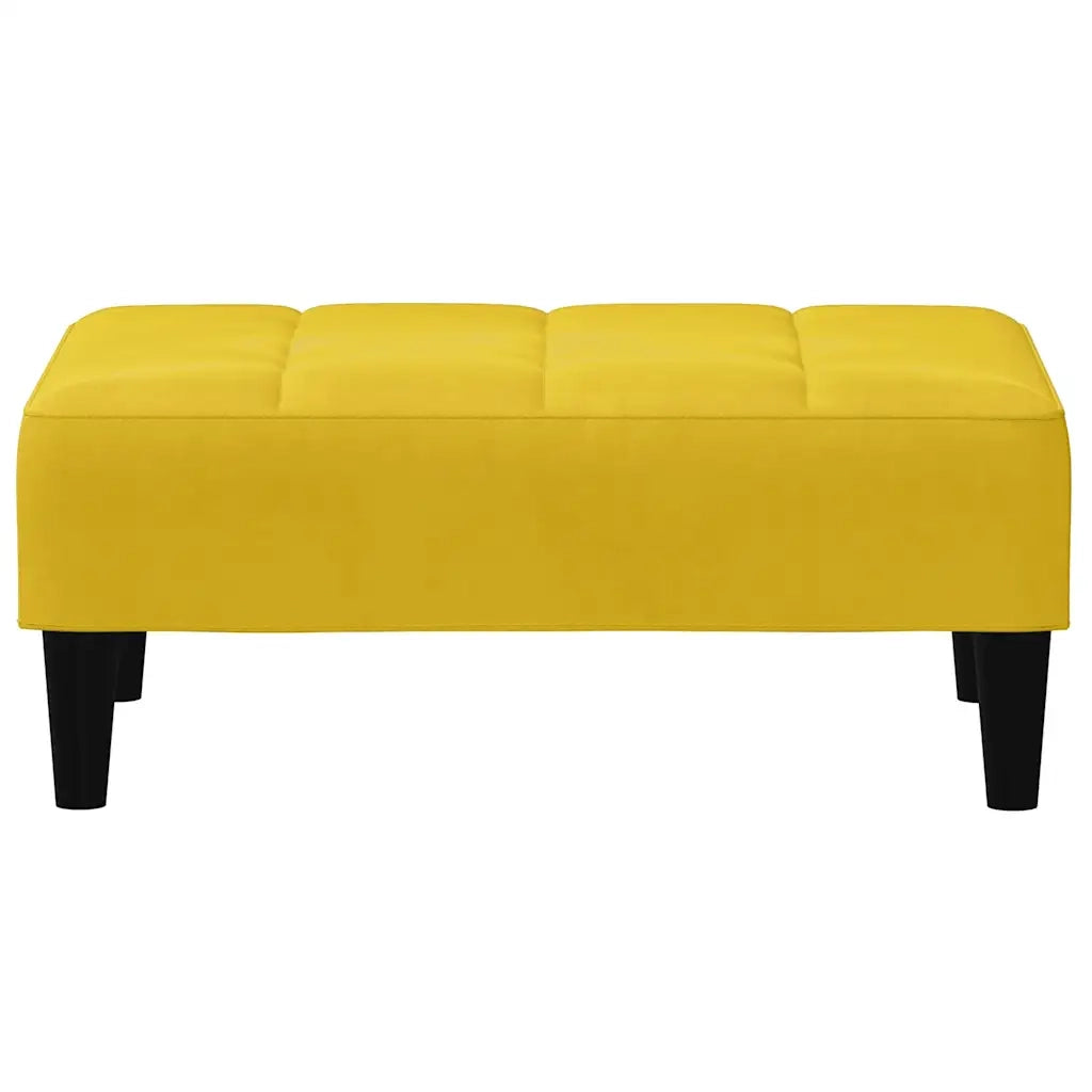 Poggiapiedi Giallo 77x55x31 cm in Velluto