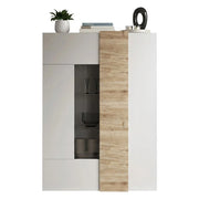 Mobile Espositore Gorizia, Vetrina 8 Ripiani, 121x44x169h cm Bianco Lucido