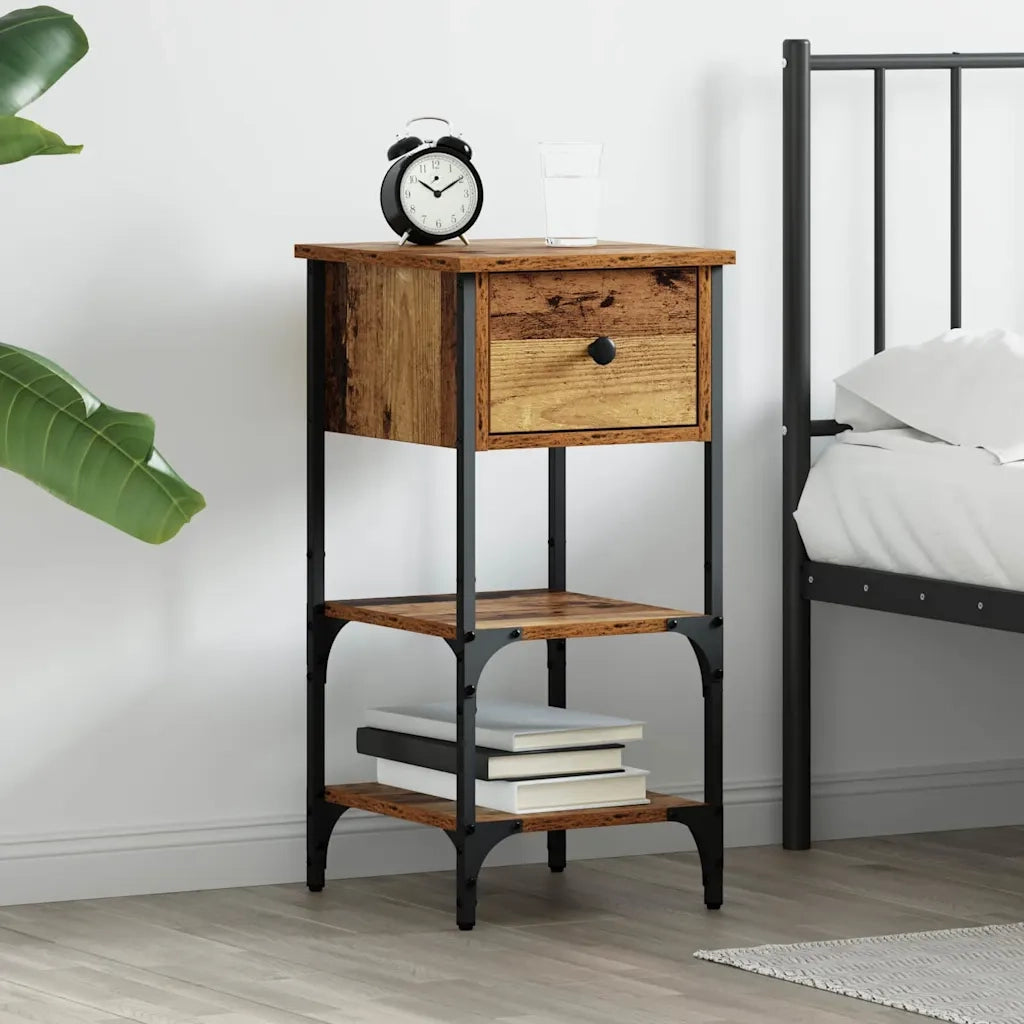Comodino | Armadio da Notte | Mobiletto da notte Marrone 33.5 x 36 x 70 cm Legno ingegnerizzato