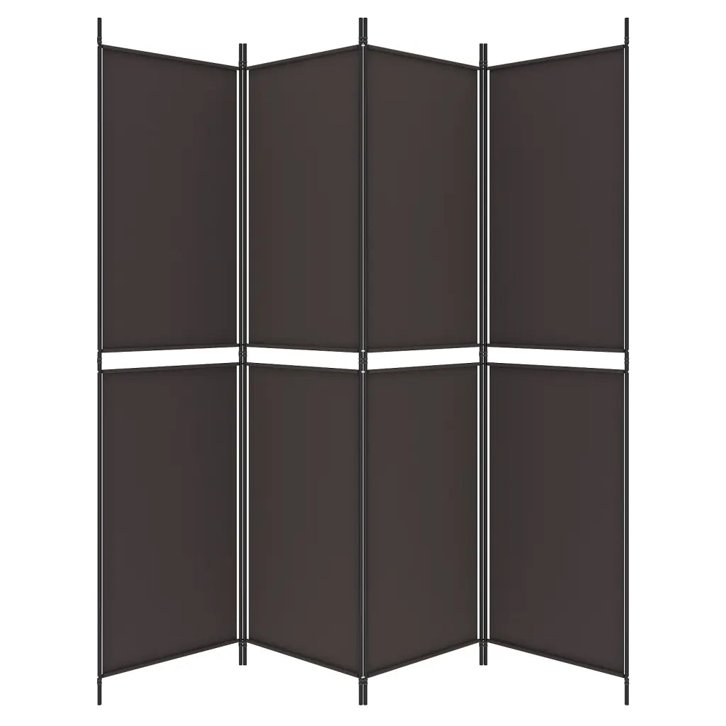 Divisorio a 4 Pannelli Marrone 200x200 cm in Tessuto cod mxl 61846