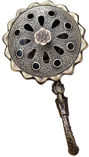Wierookbrander con Manubrio - Conservatore di Incenso - Ornamento per Ufficio - Aromaterapia - Formato Compatto - Adatto per la Meditazione