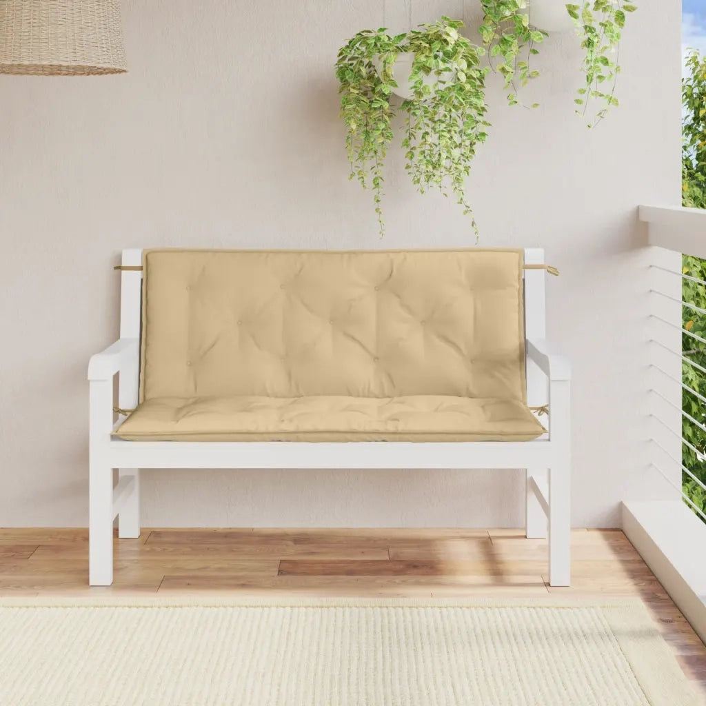 Cuscini Panca Giardino 2 pz | Cuscini per sedie Beige M¨¦lange 120x50x7 cm in Tessuto