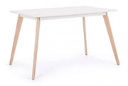 Tavolo Legno Bianco Scandinavo da Interno 120x80 - AURORA
