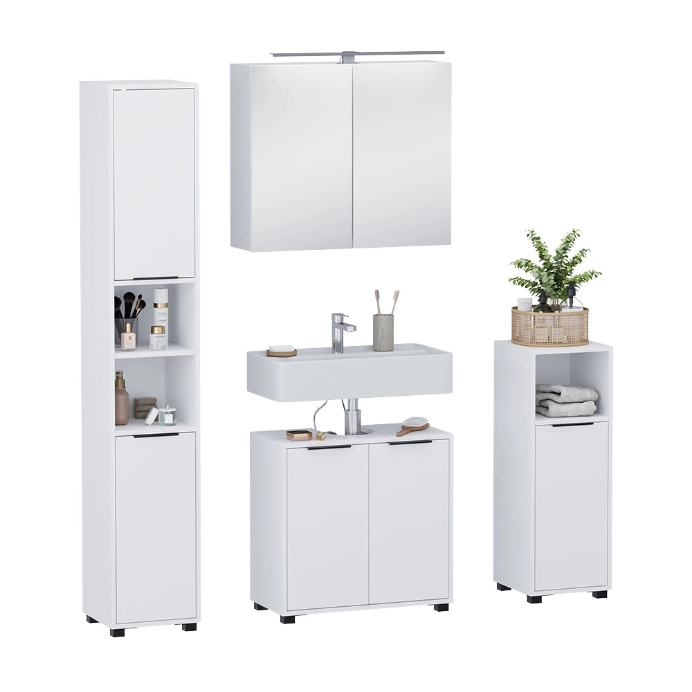 Vicco Set di mobili da bagno Bianco 4 parti