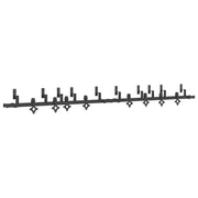 Kit di Binari per Porte Scorrevoli 305 cm Acciaio Nero CFW3704592