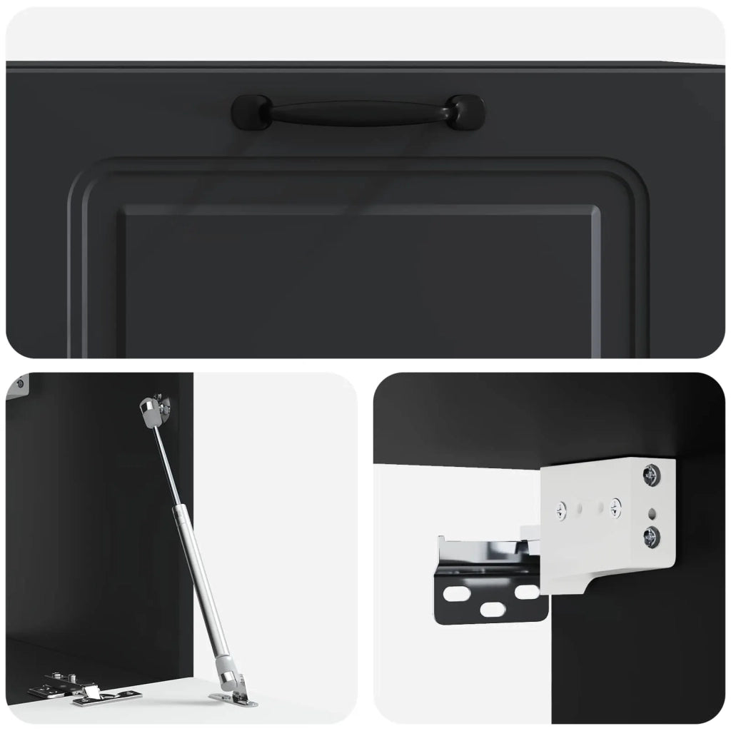 Mobile Porta TV da Muro Nero 78,5 x 31 x 30 cm 899396