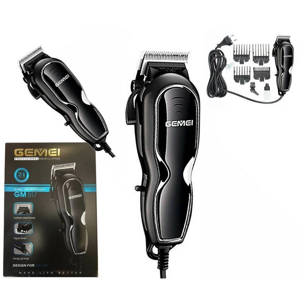 Trade Shop - Tagliacapelli Rasoio Elettrico Regola Barba Baffi Basette Lama Acciaio Gm-817 -