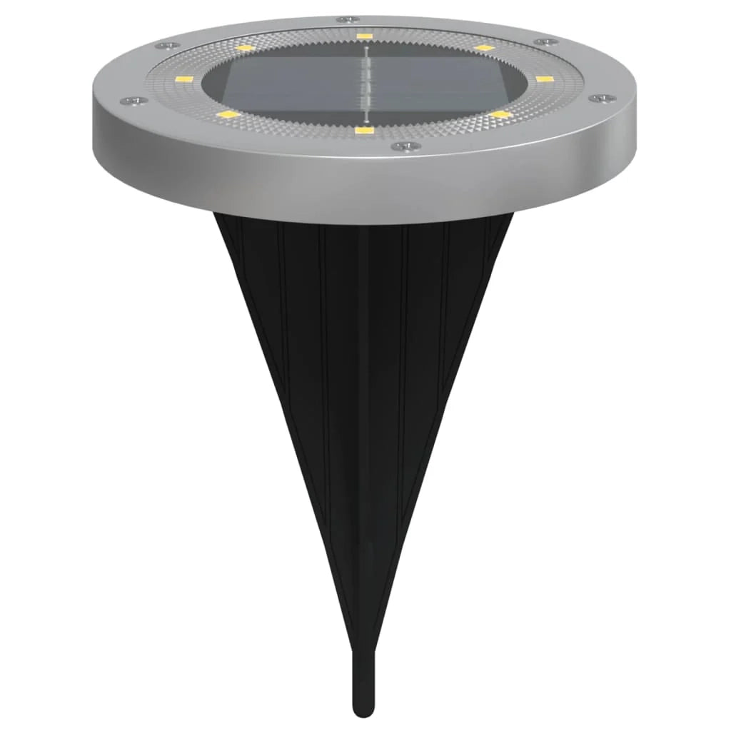 Set di 12 luci solari da terra per giardino 11 x 13 cm illuminazione esterna automatica design nero 02_0056672