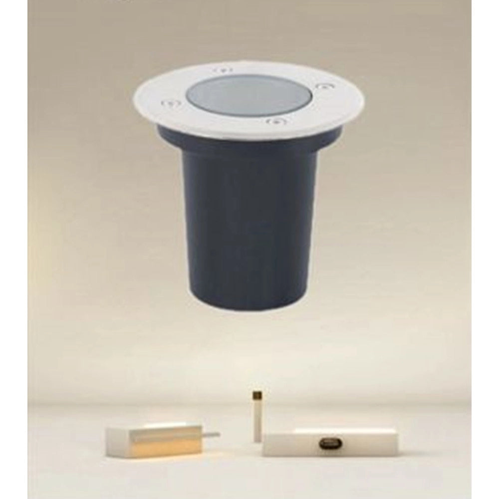 Trade Shop - Faretto Da Incasso Nero Lampadina Attacco Gu10 In Alluminio Acciaio ⌀120mm 33603 -