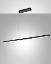 Lampada a Sospensione LED Ling 40W 4800lm 3000K, Struttura in Metallo e Metacrilato Nero, Classe 2, Dimmerabile - Ling Series