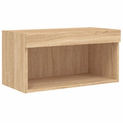 Mobile TV multimediale mensola TV credenza mobile TV per sala da pranzo soggiorno camera da letto con luci LED rovere Sonoma 60 x 30 x 30 cm marrone 02_0026786