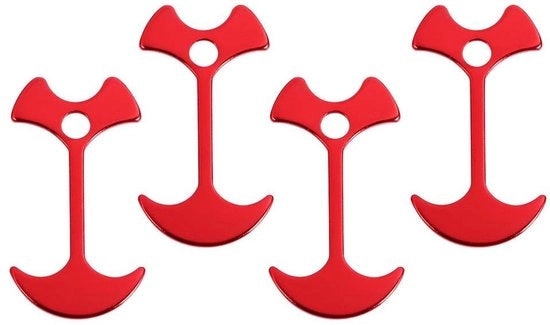 Stake per Tenda 4 in 1 - Lega di Alluminio - Disegno a Osso di Pesce - Antiscivolo - Sostenibile - Per Campeggio - Spiedini per Tenda