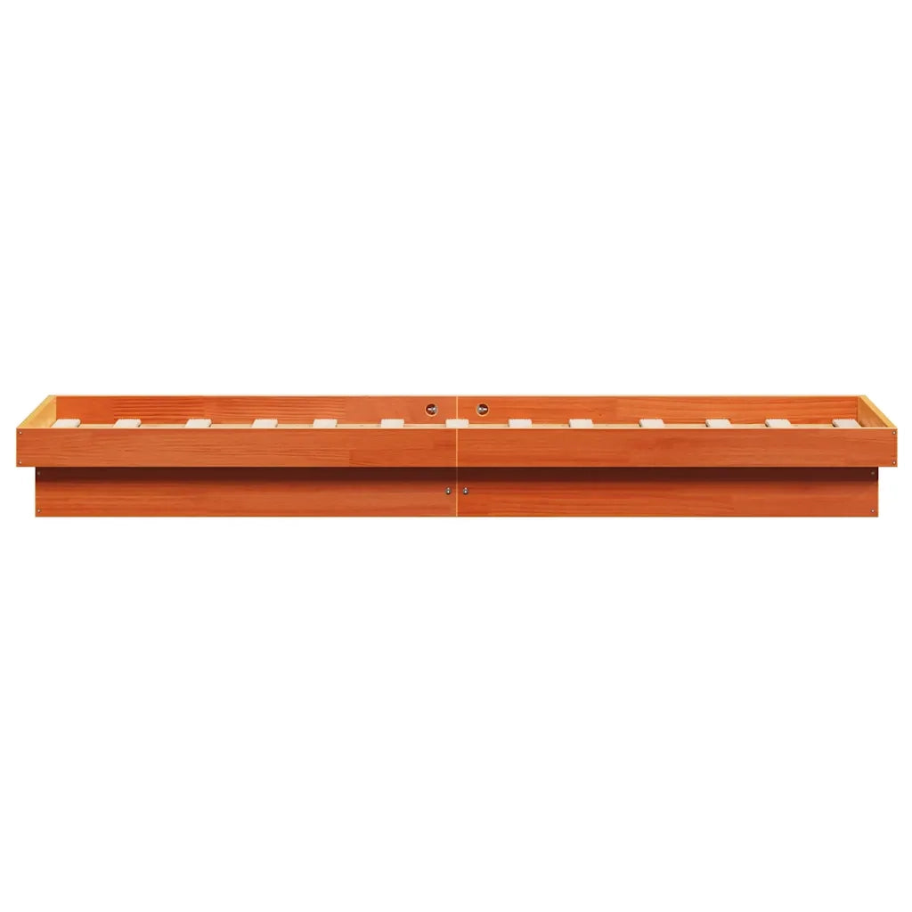 Giroletto LED Marrone Cera 90x200 cm in Legno Massello di Pino 844411