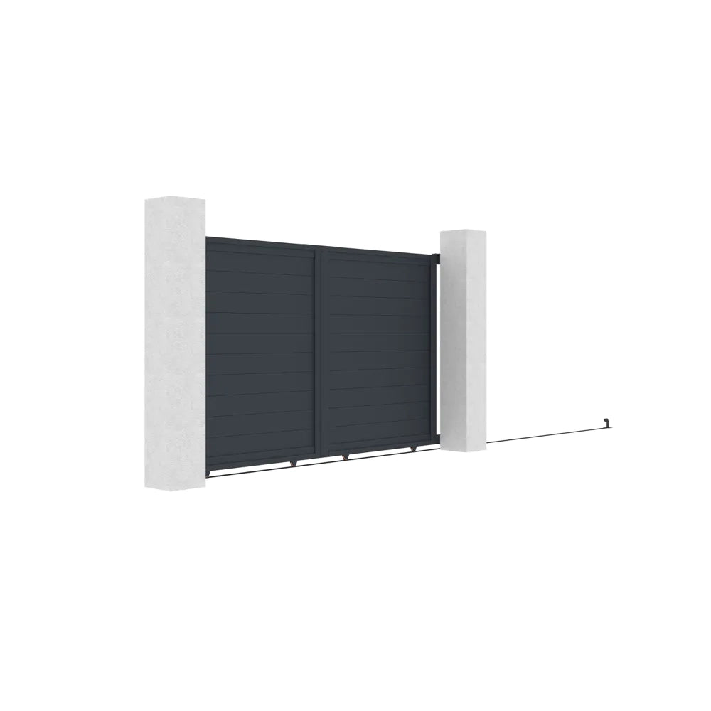 Cancello in alluminio scorrevole 300x173cm grigio freddo