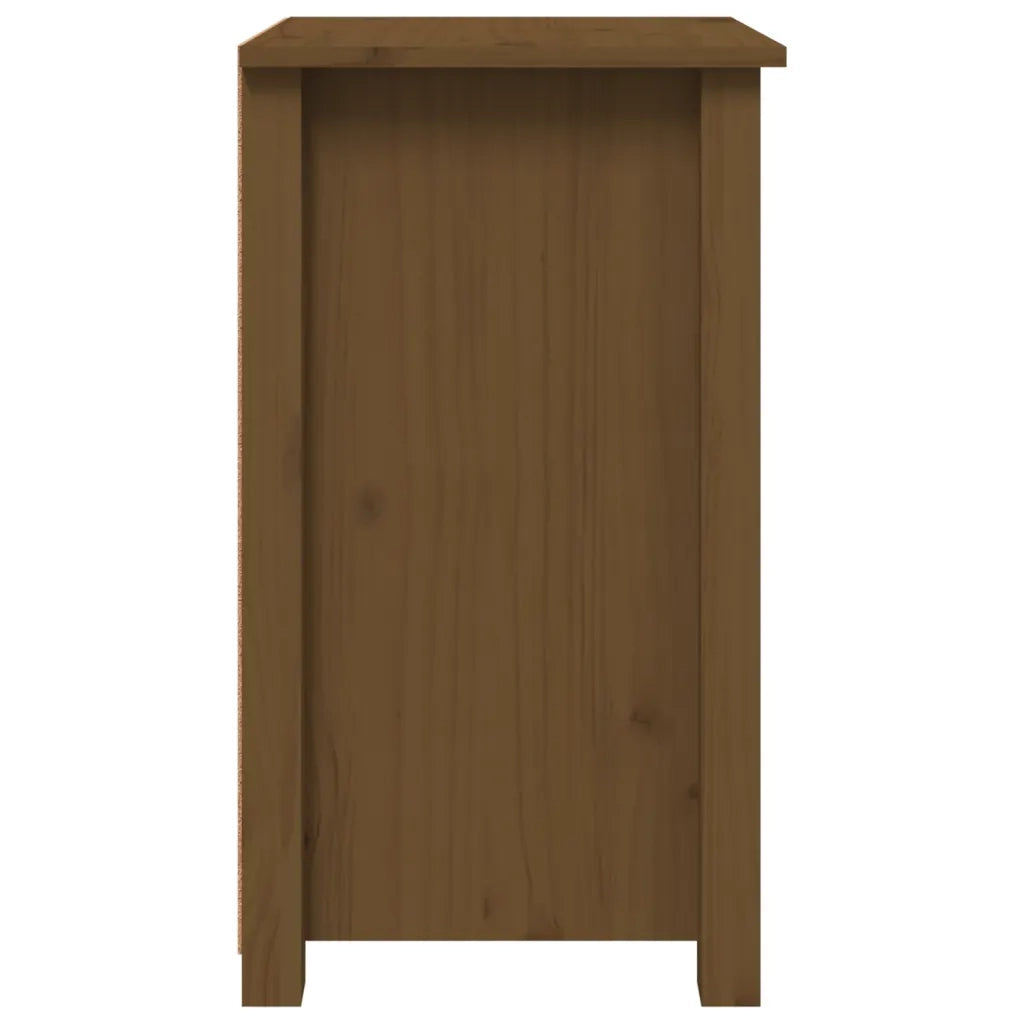 Comodini 2 pz-Set di 2 Tavolino da notte ambra 40x35x61,5 cm in Legno Massello di Pino 363759