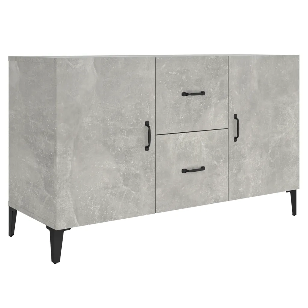 Credenza-Buffet-Armadio da cucina Grigio Cemento 100x36x60 cm in Legno Multistrato 952619