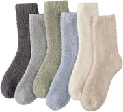 Calze soffici per donne e ragazze - Calze da letto calde - 6 paia - Calze invernali per donne - Calze termiche morbide - Calze a maglia spessa per regali di Natale - San Valentino - compleanni