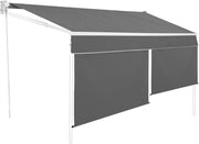 Toldo manual 3,95x3 M gris antracita con faldón H.1,40 M