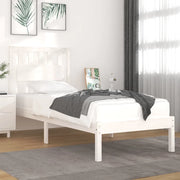 Giroletto-Struttura Letto Bianco in Legno Massello di Pino 90x200 cm 715090
