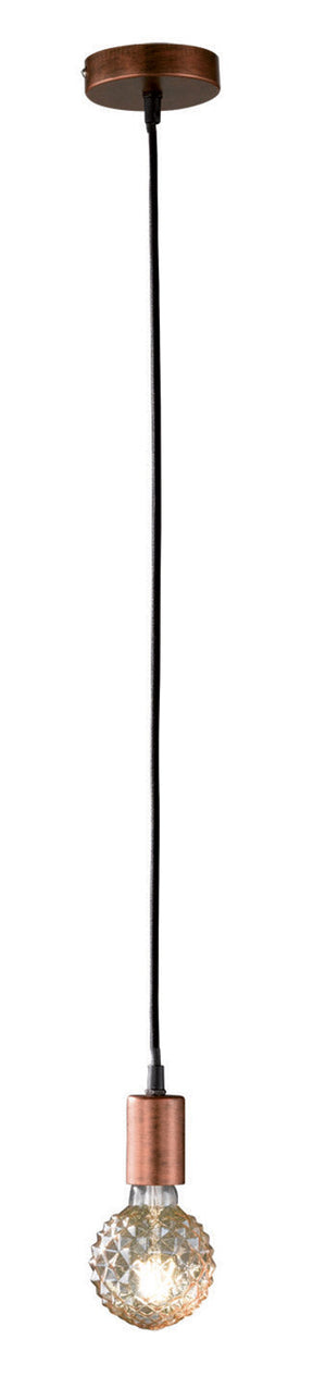 Lampada a Sospensione da Interno Attacco E27 in Metallo rame antico