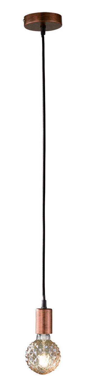 Lampada a Sospensione da Interno Attacco E27 in Metallo rame antico