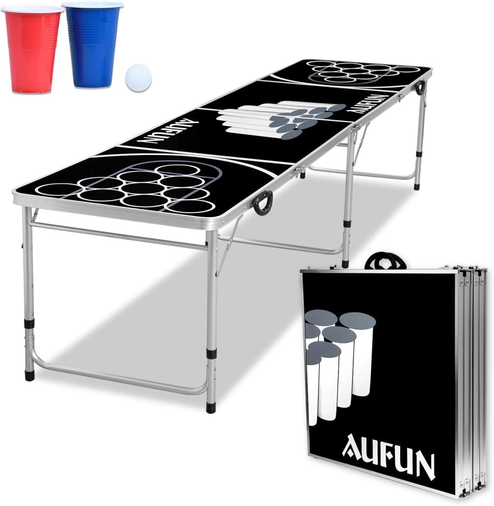 Beer Pong - Set di 100 tazze e 5 palline per giochi di bere, giochi di festa, giochi di lancio e giochi classici