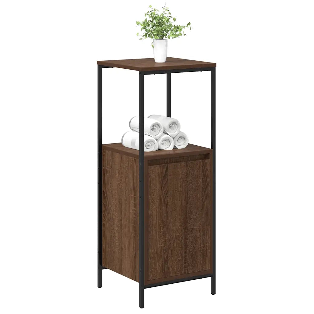 Mobile da Bagno con Ripiani Rovere Marrone 36x35x95 cm 861916