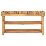 Scarpiera 90x32x46 cm in Legno Massello di Acacia 45931