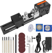 Mini Banco a Viti in Legno Compatto - Incluso Accessori - Nero