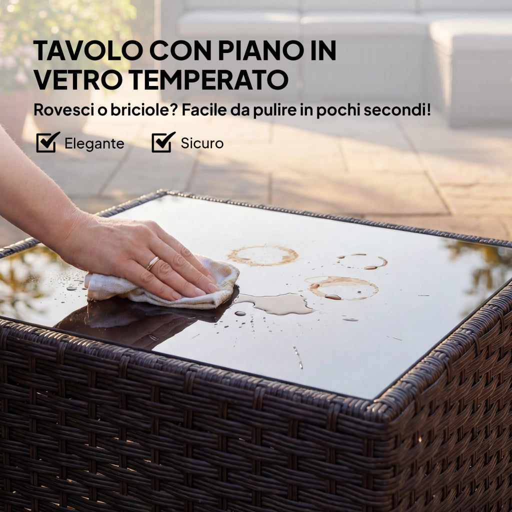 Divano angolare da giardino 5 pezzi in polirattan con cuscini ¨C zephmum ¨C grigio