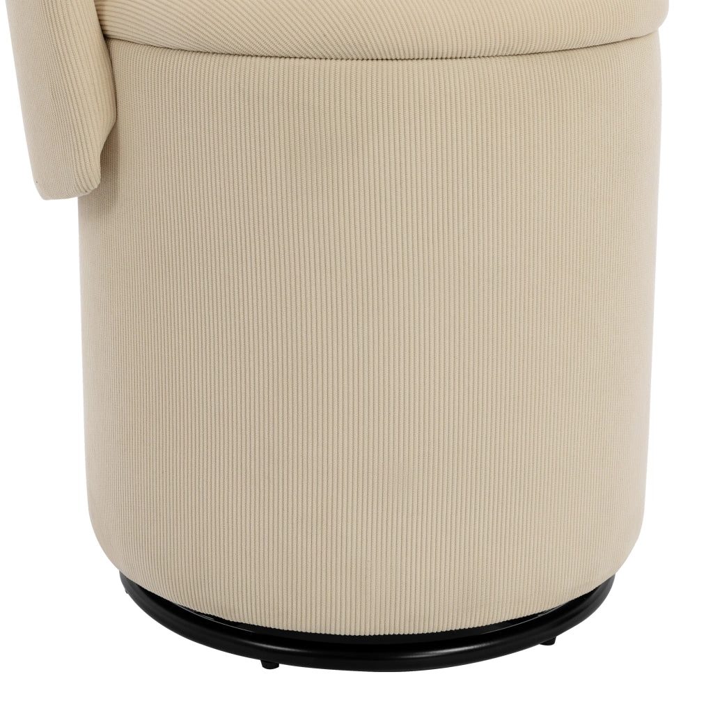 Poltrona Girevole con Vano Contenitore ¨C MINIMAL ¨C Tessuto Imbottito, Design Multifunzionale