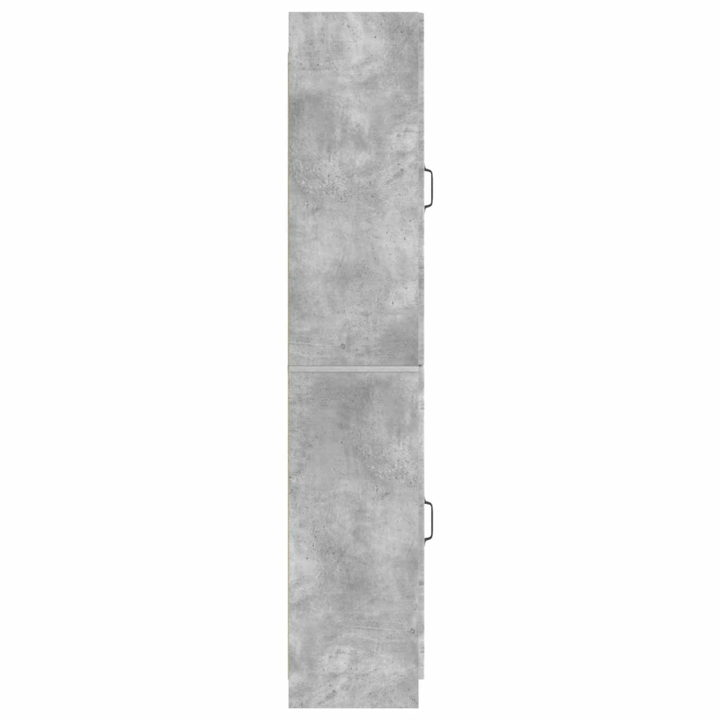 Set di armadi 2 pcs Grigio Cemento Legno ingegnerizzato