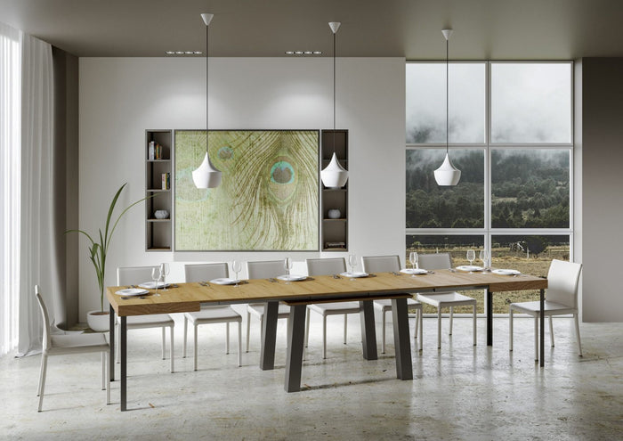 Tavolo Allungabile 160-420x90x77 cm Bridge Quercia Naturale