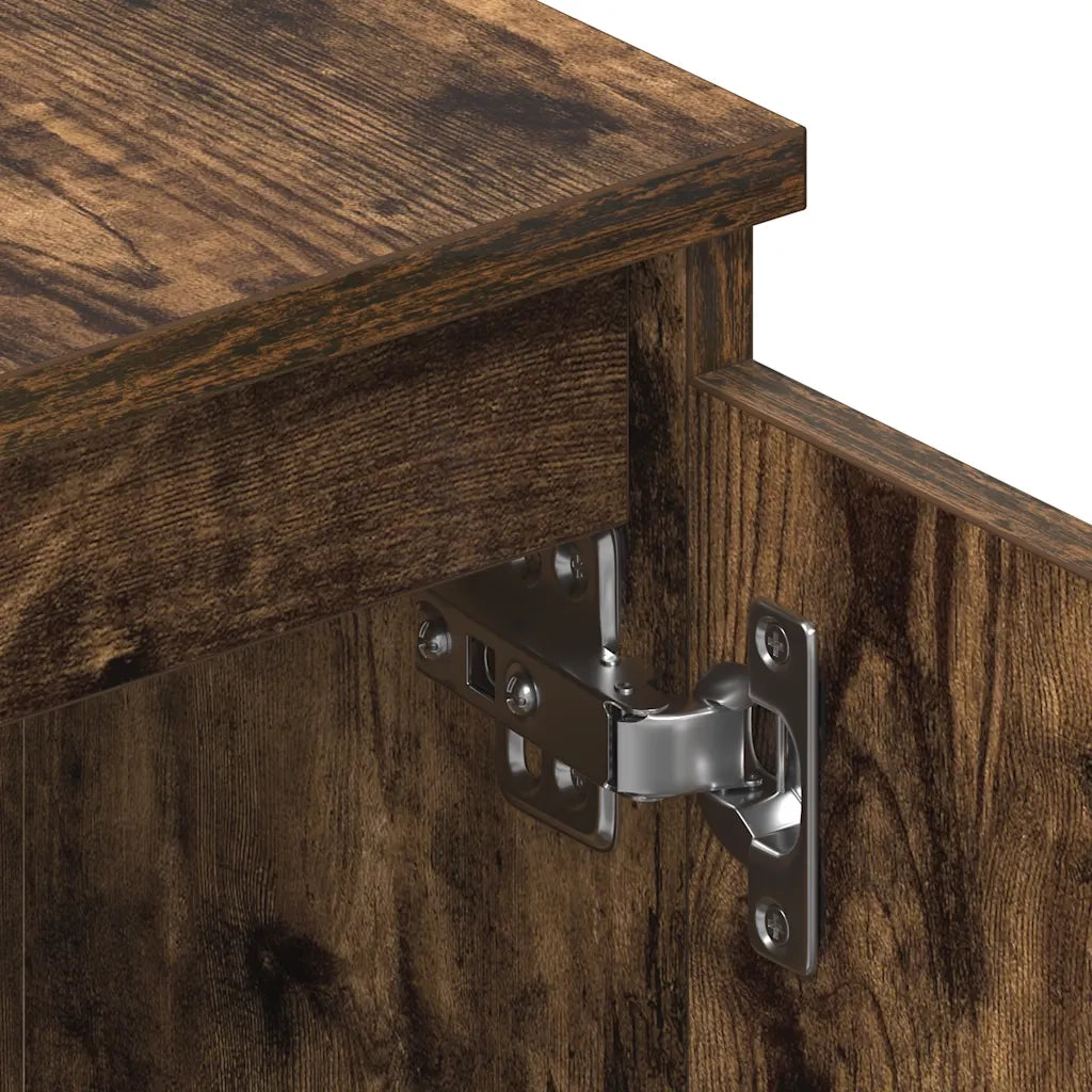 Mobile TV Rovere Fumo 140x40x35,5 cm in Legno Multistrato 815357