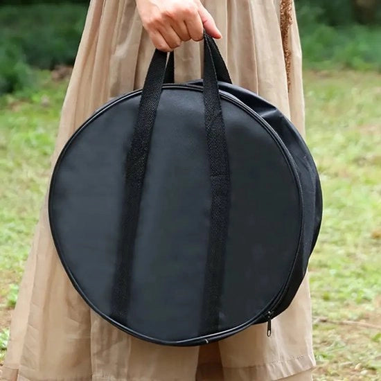Borsa di stoccaggio rotonda con cerniera, grande borsa per esterno, adatta per tende, sacchi a pelo, attrezzature da cucina, impermeabile, sostenibile e portatile