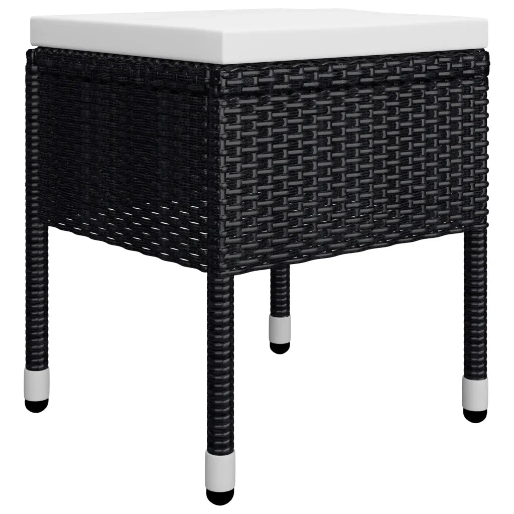 Set Mobili da Pranzo per Giardino 5 pz Nero 3067683