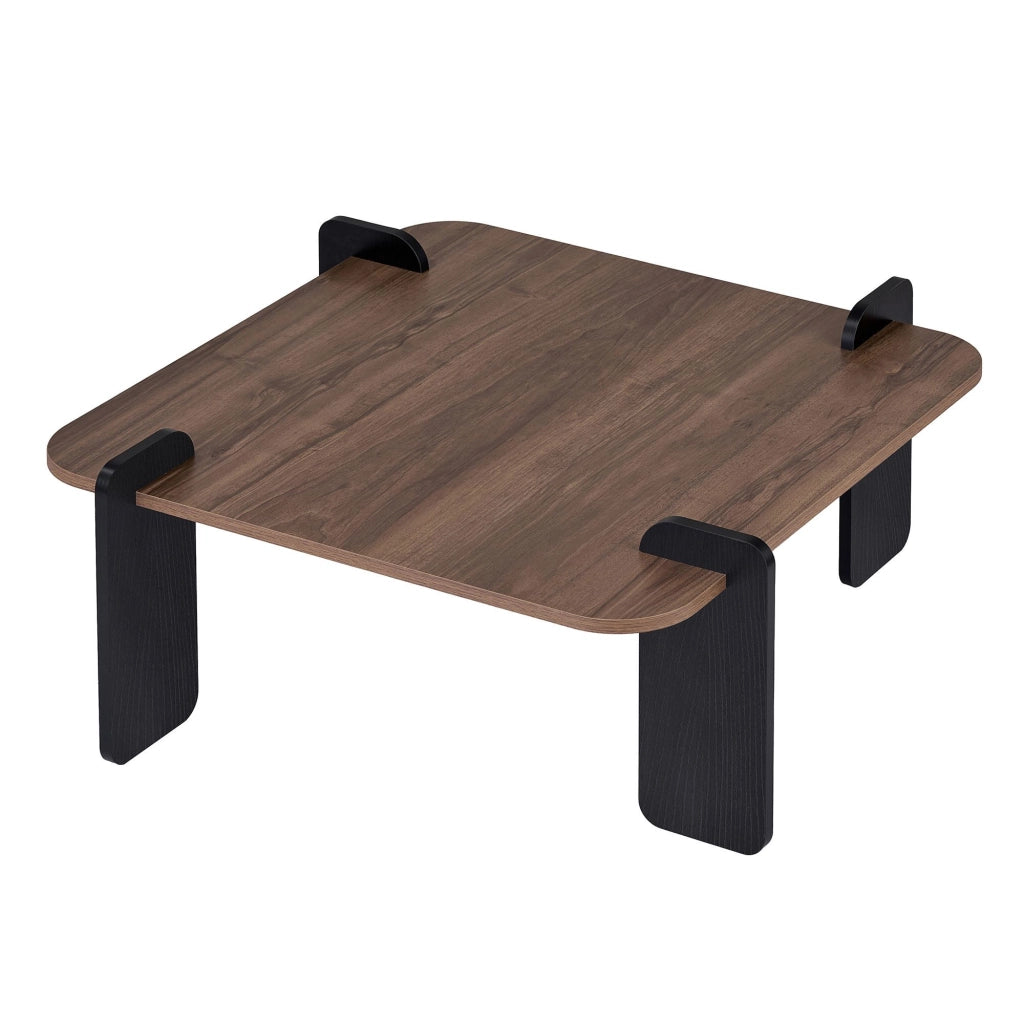 Tavolino in legno "Marais" - 90 x 90 x 35 cm - Marrone